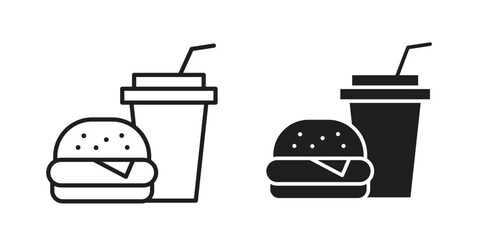 Fast food icon vector, Symbol, logo illustrations