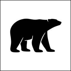 Polar bear silhouette icon