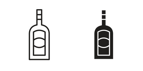 Gin icon Black and White Vector Graphic