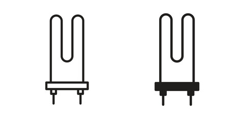 Heating element icon Black and White Vector Graphic
