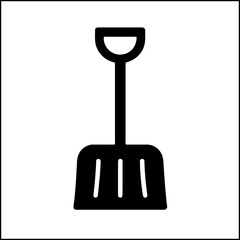 Snow shovel silhouette icon