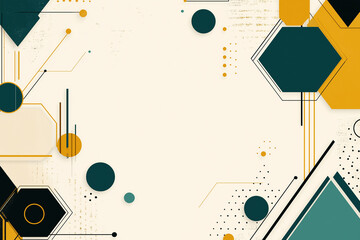 Obraz premium Abstract geometric background with hexagons, pattern, and colorful design elements