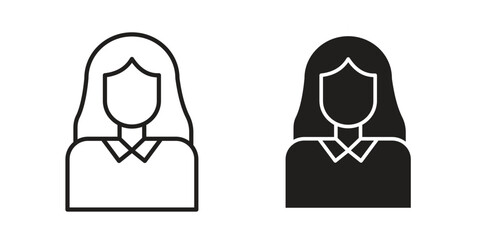 Lawyer icon Black and White Vector Graphic