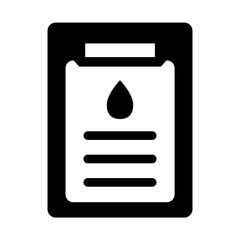 献血に関する書類とバインダーのアイコン