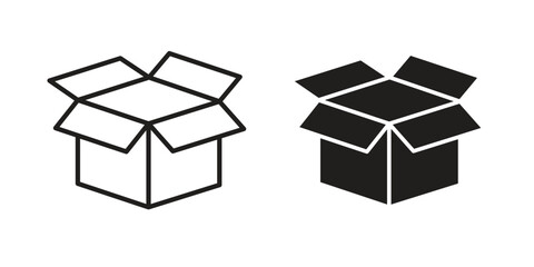 Open box icon vector, Symbol, logo illustrations
