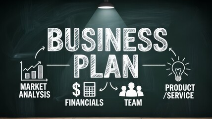 Business Plan Concept Representing Strategic Vision and Entrepreneurial Roadmap