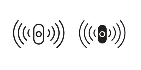 Sensor icon Black and White Vector Graphic