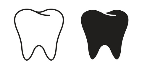 Tooth icon Black and White Vector Graphic