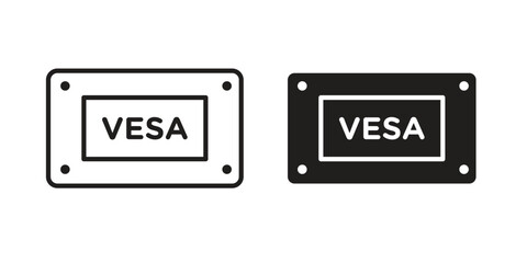 Vesa icon Black and White Vector Graphic