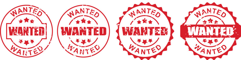 WANTED Label Badge – Vintage Western Style Vector Stamp