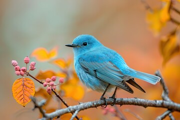 blue bird on a branch