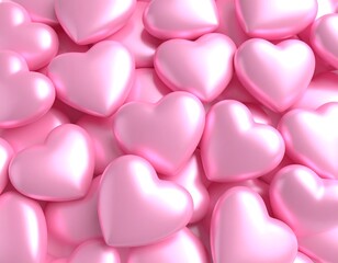 Fototapeta premium pink heart shaped confetti