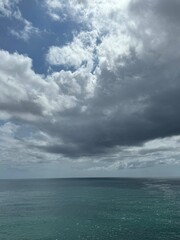 Storm clouds over the sea.