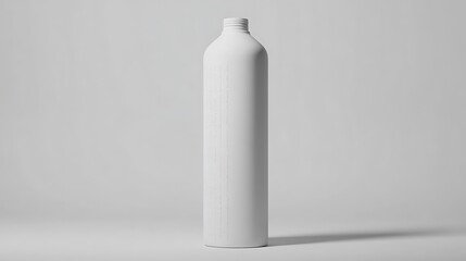 Empty white bottle on plain background