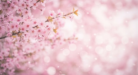 Obraz premium Beautiful spring cherry blossom flower background wallpaper nature photography season view