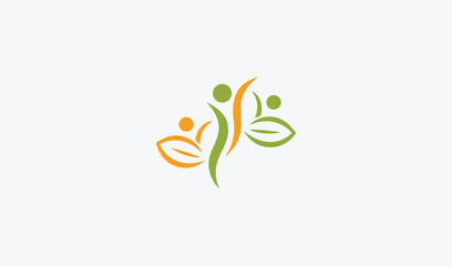 People Leaf Concept logo with vector file