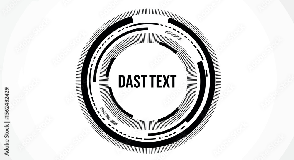 Aufkleber abstract circular technology frame with text placeholder