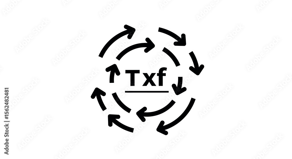 Fototapete circular arrow design with central text element for presentation