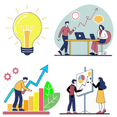 business man with graph