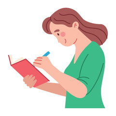 Woman Reading Book Learning