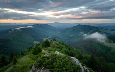 Fototapeta premium Explore scenic mountain landscapes: hiking trails, nature photography, and outdoor adventures