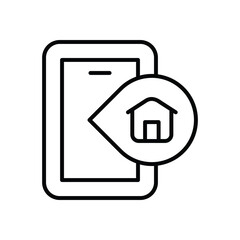 Online Real Estate icon vector