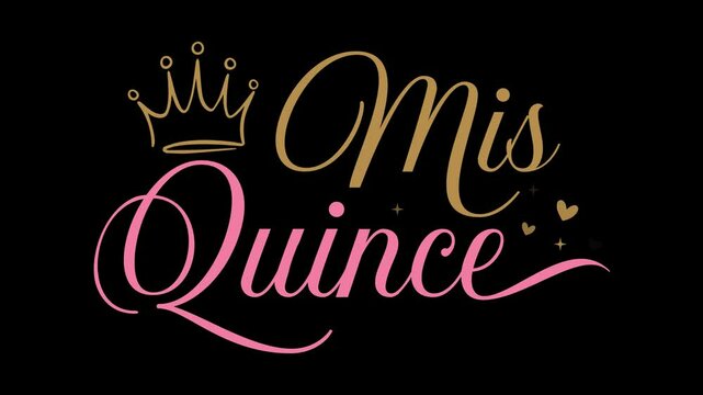 Mis Quince Intro with Hearts and Stars