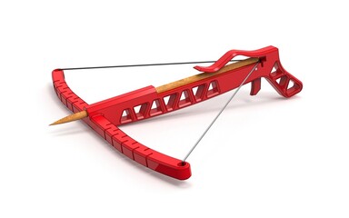 3d illustration of Toothpick crossbow isolated