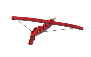 3d illustration of Toothpick crossbow isolated