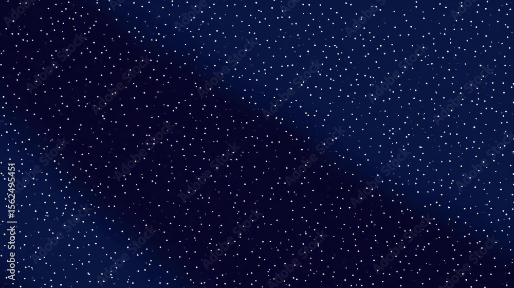 Poster dark blue background with small white dots scattered across it. the dots are evenly spaced and appea