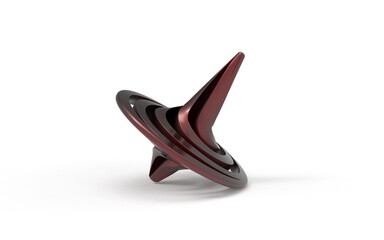 3d illustration of spinning top isolated