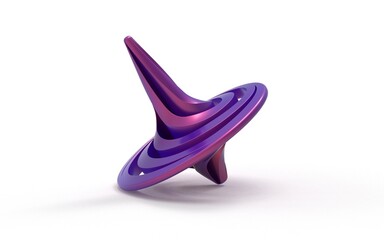 3d illustration of spinning top isolated