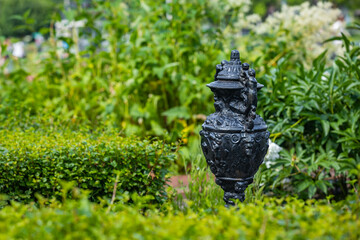 Beautiful Urn planter vase of flowers at Munsinger Gardens