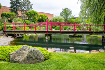 Fototapeta premium Scenic Summer View of Normandale Japanese Garden