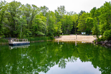 Public Beach and Pier at Quarry Park
