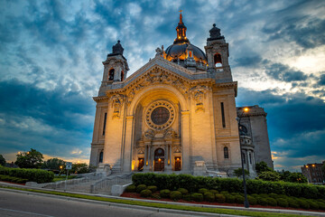 St. Paul Cathedral Illuminated at Night