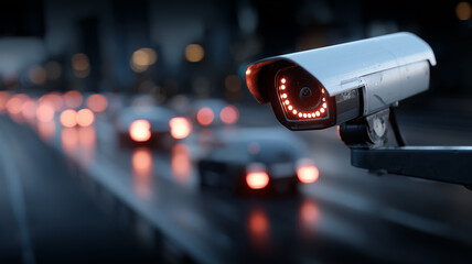 Smart Traffic Surveillance Camera: nighttime city highway monitoring for safety analytics and intelligent transport systems.
