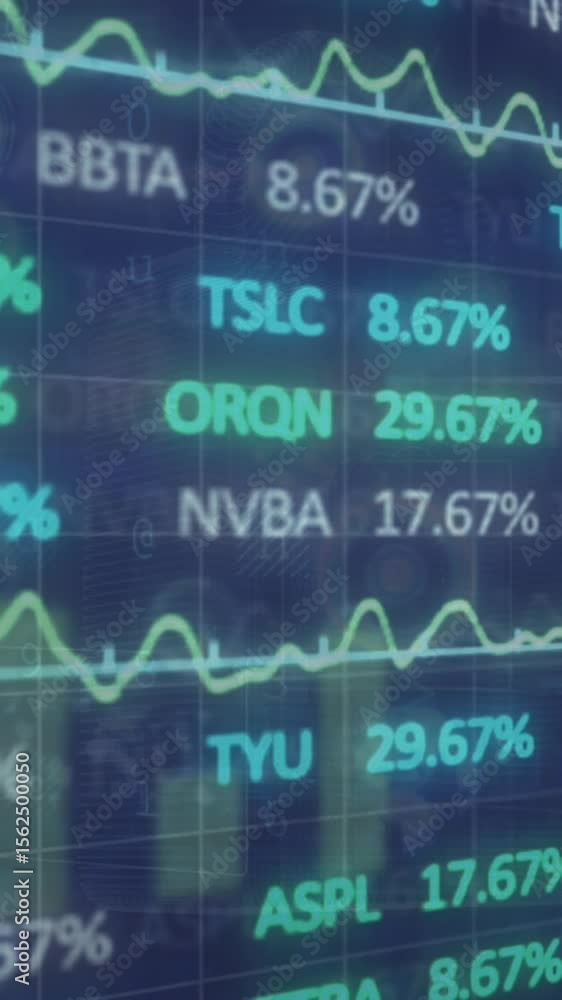 Poster animation of financial data processing over grid