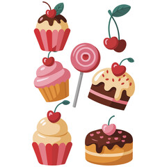 Valentines day love doodle elements vector set
