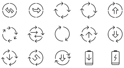 Arrows Collection: A meticulously curated set of sleek, minimalist arrow icons. Each design whispers of direction, flow, and the seamless ebb and flow of movement.