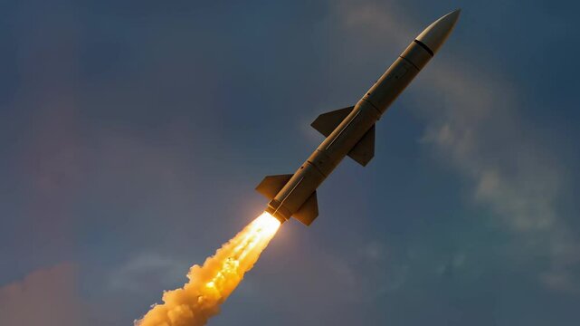 Missiles on Mobile Launch Platforms Ready for Deployment in Conflict Zone