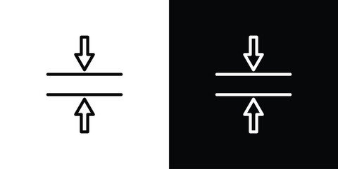 Thickness icon Black and White Vector Graphic