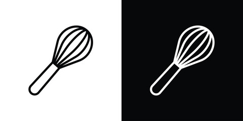 Whisk icon Black and White Vector Graphic