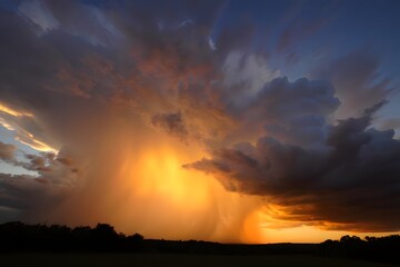 Download stunning sunset thunderstorm clouds nature photography wallpaper background image free hd