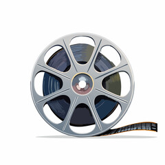 Obraz premium Film reel – coiled strip with open center 