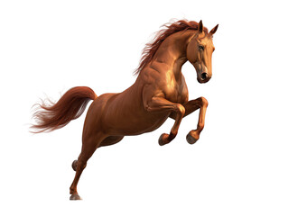Free horse jumping pose transparent background