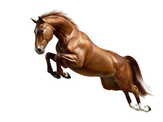 Free horse jumping pose transparent background