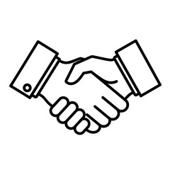 Naklejka premium Investment banking handshake icon representing partnership and agreement