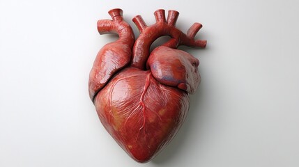 Anatomical heart, detailed illustration