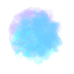 Abstract watercolor gradient splash in pastel blue and purple